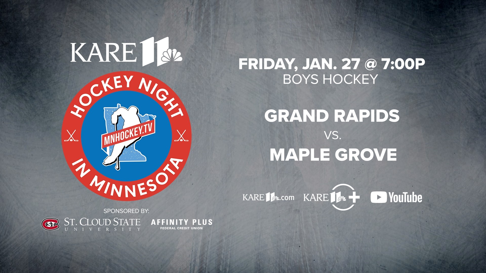 Grand Rapids faces off against Maple Grove in the live boys high school hockey stream Friday, Jan. 27.