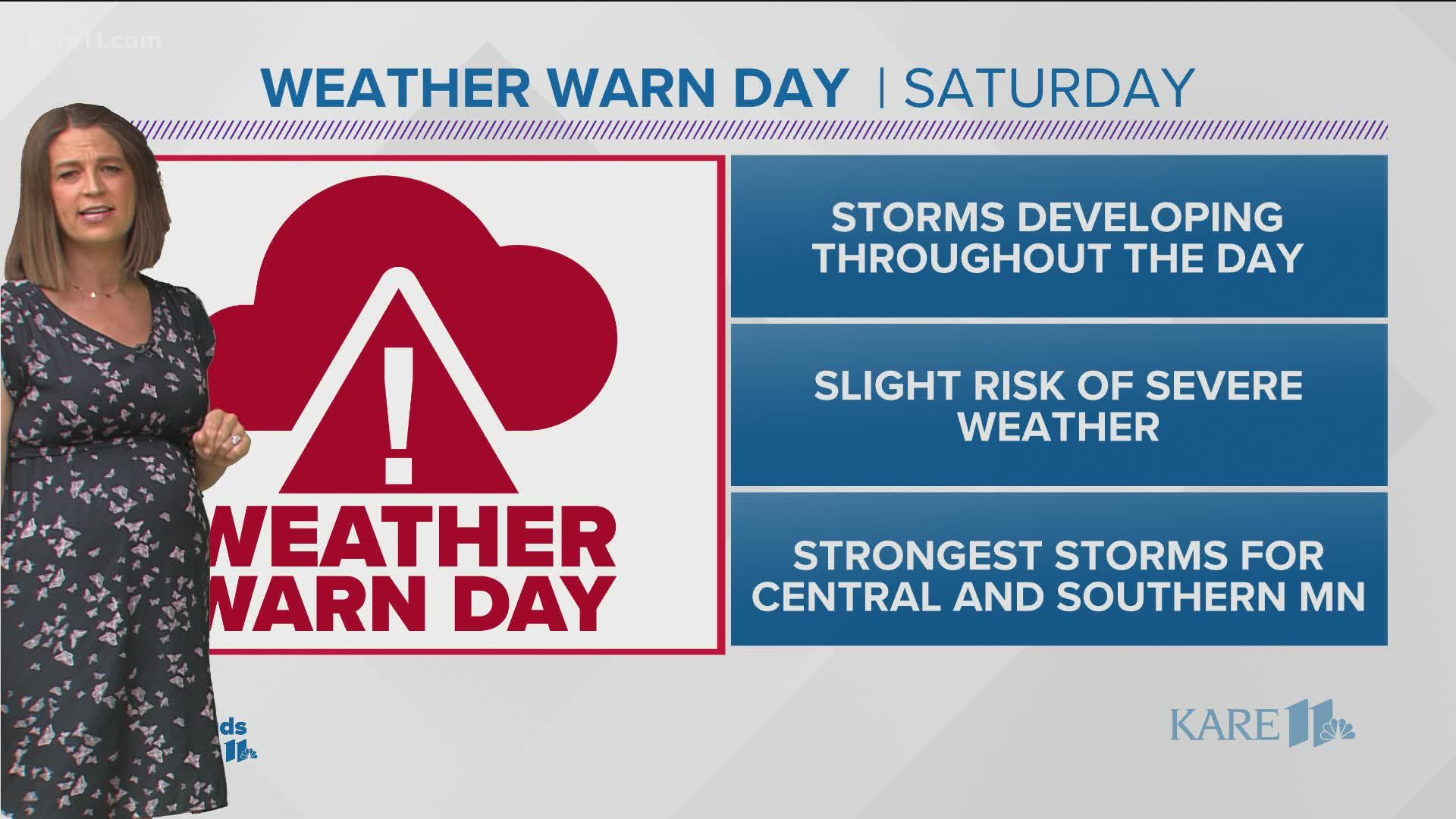 You will be seeing a new graphic pop up during KARE 11's weather casts, alerting you to a Weather Warning Day. Meteorologist Laura Betker explains what that means.