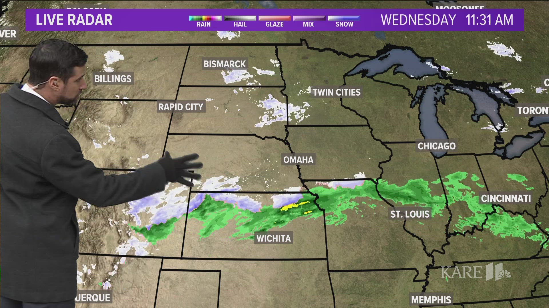 Passing light snow is possible through Thanksgiving with little to no impact to travel.