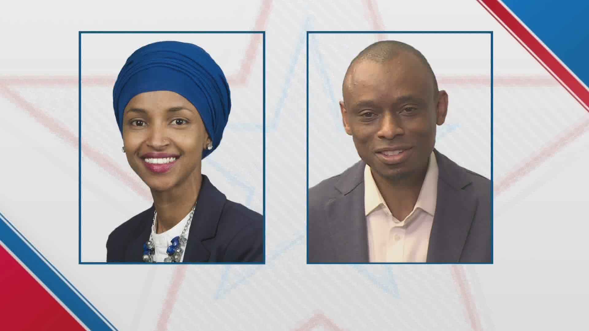 Rep. Ilhan Omar and her top rival in the upcoming DFL primary, Antone Melton-Meaux, held dueling new conferences to showcase supporters and land some punches