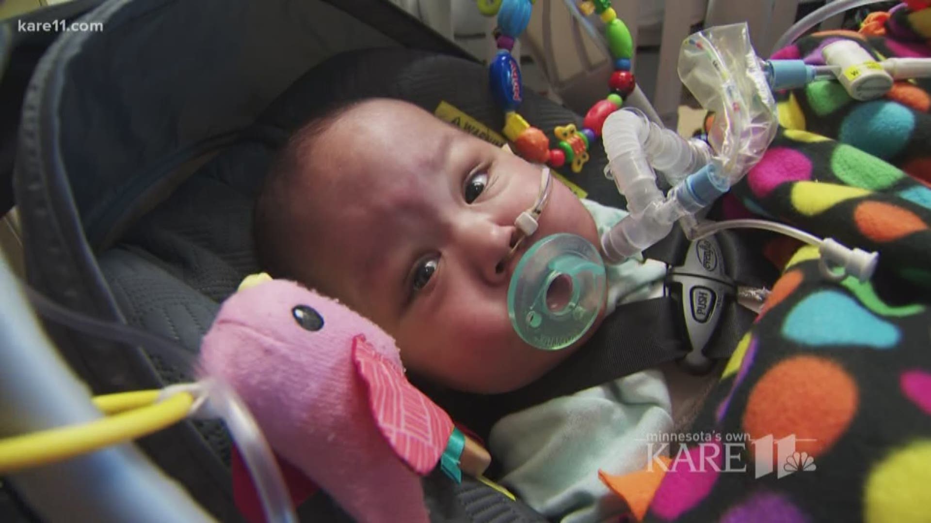 At just shy of 14 months old, Paislyn had never left that hospital... until today. https://kare11.tv/2Ji1x0r