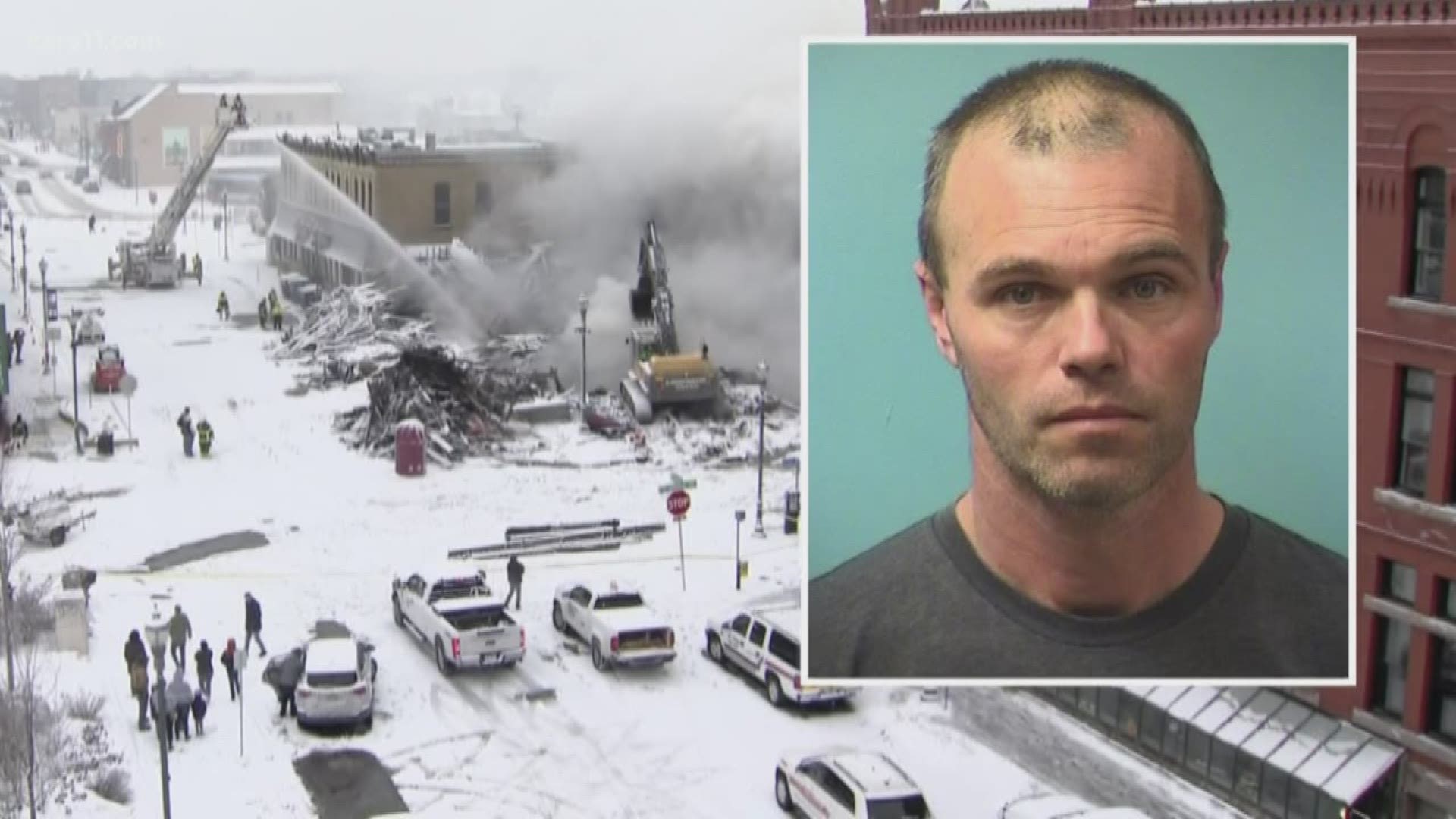 Federal investigators say Andrew Welsh used an accelerant to start his desk on fire, and the flames then spread to destroy the historic building.