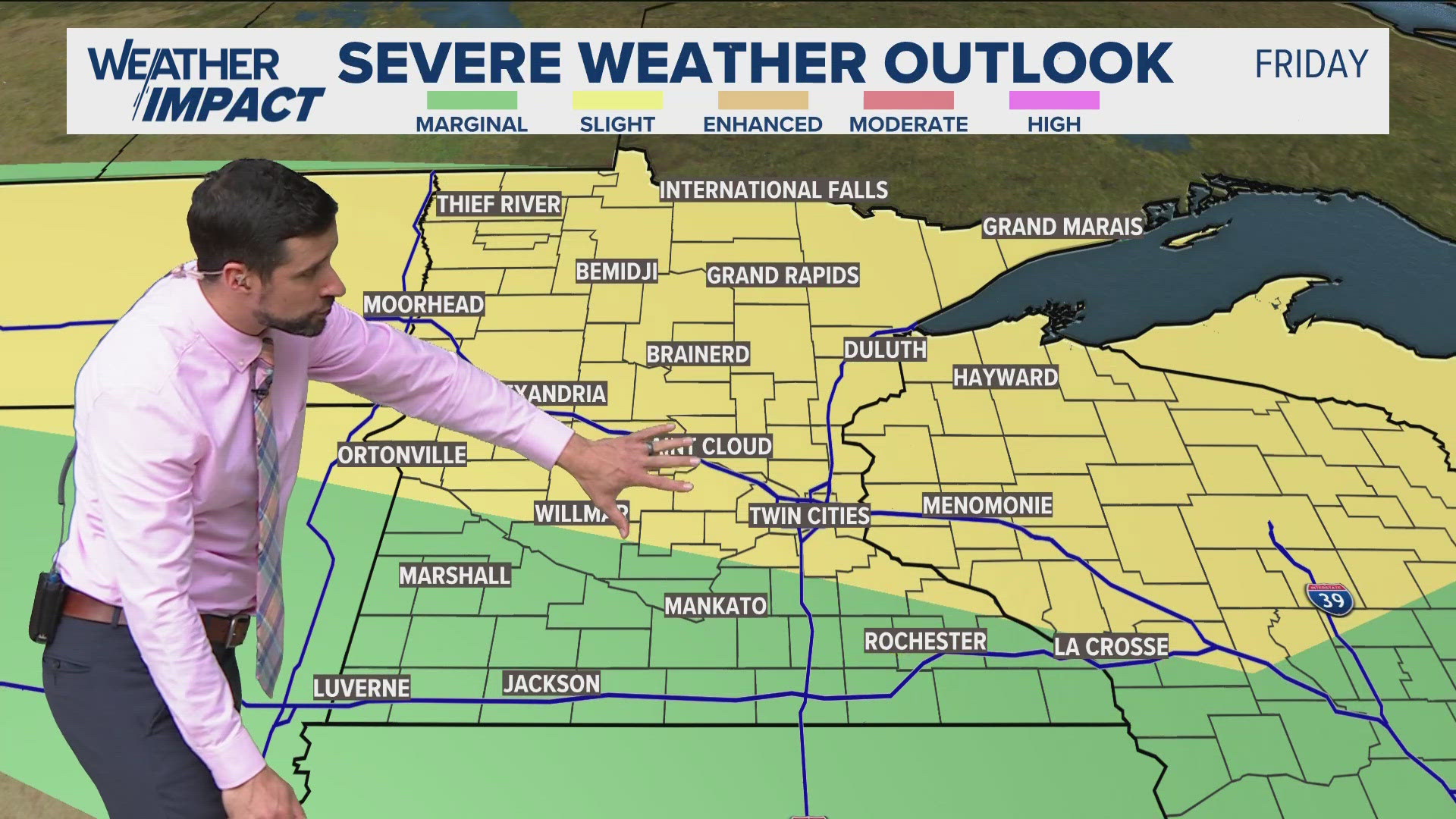 Storms move in late Thursday night into early Friday morning before a hot and humid weekend.