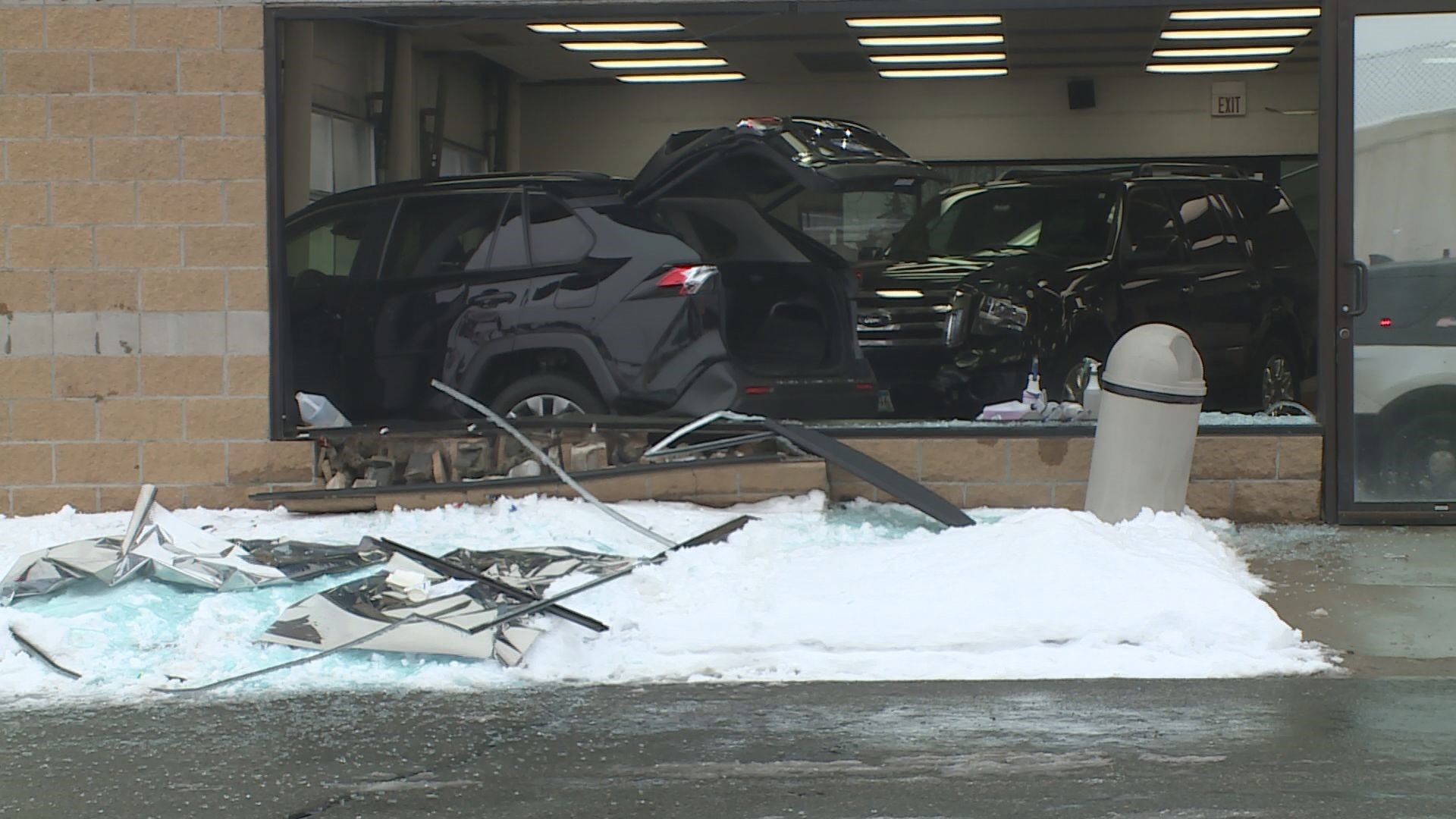 Vehicle crashes through Golden Valley car wash, injuring 2