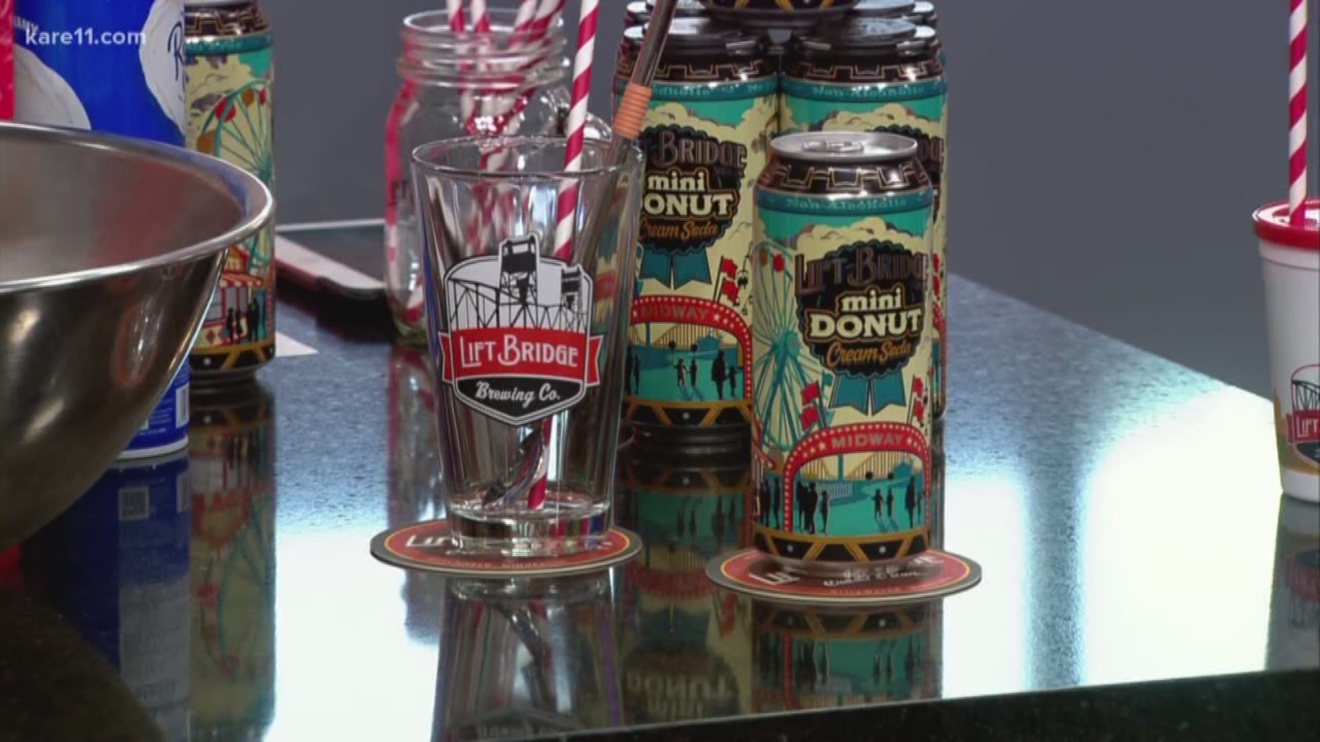 Lift Bridge Soda Company includes Mini Donut Cream Soda -- and the flagship soda, Lift Bridge Root Beer.