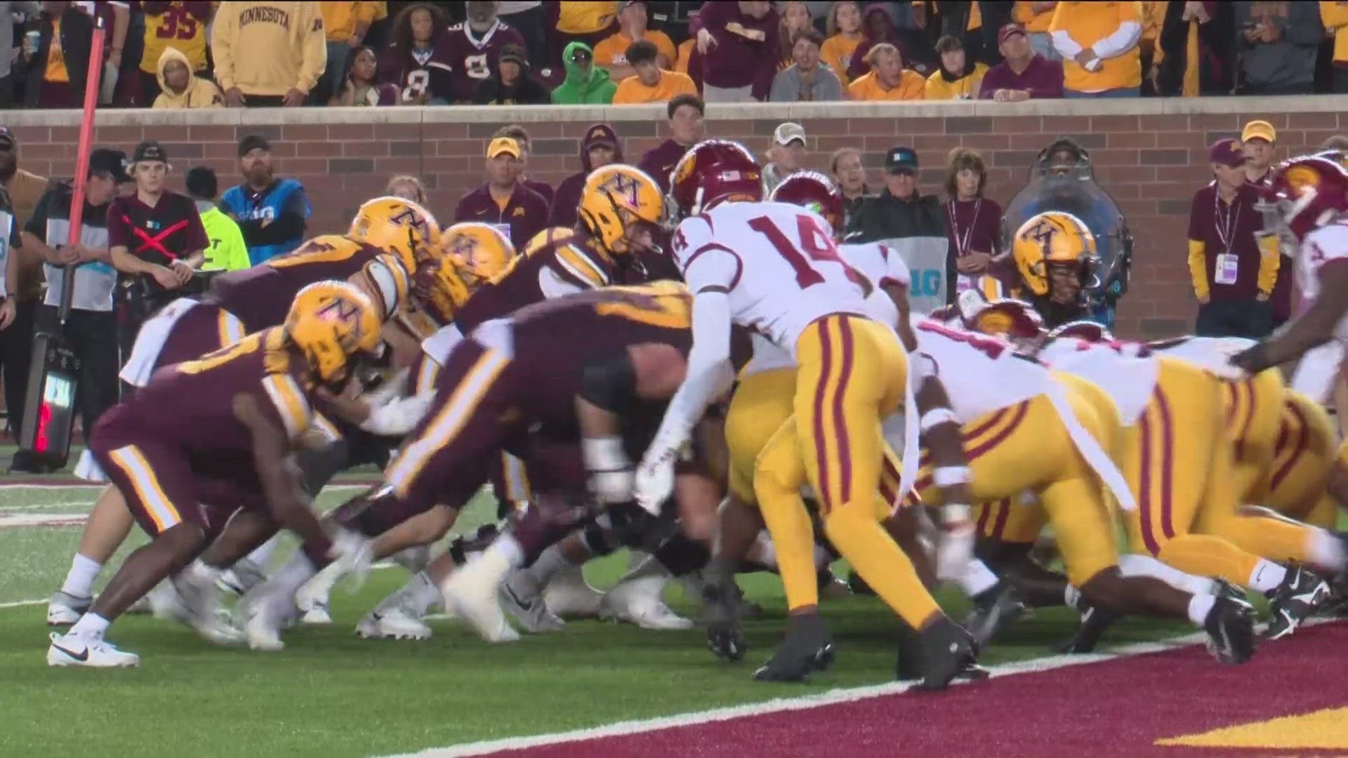 Darius Taylor had 200 yards from scrimmage for the Gophers (3-3, 1-2), including 144 yards on 25 rushes to lead a two-touchdown rally in the fourth quarter.