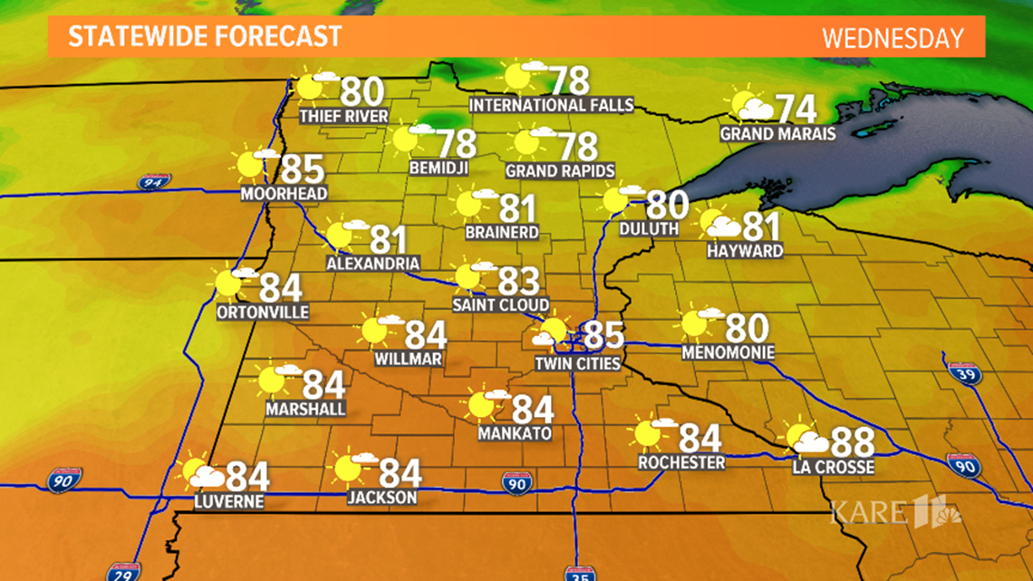 Current weather forecast in the Twin Cities | kare11.com