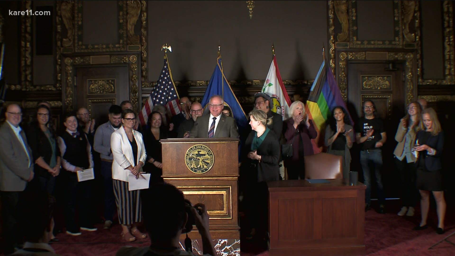 The governor says Minnesota is one of 24 states that has taken action against the practice that tries to change a person's sexual orientation or gender identity