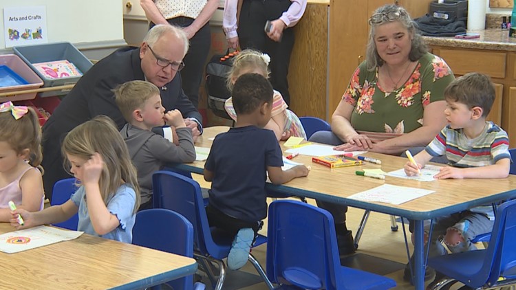 Gov. Walz touring Minnesota to highlight childcare plan and tax credits for parents