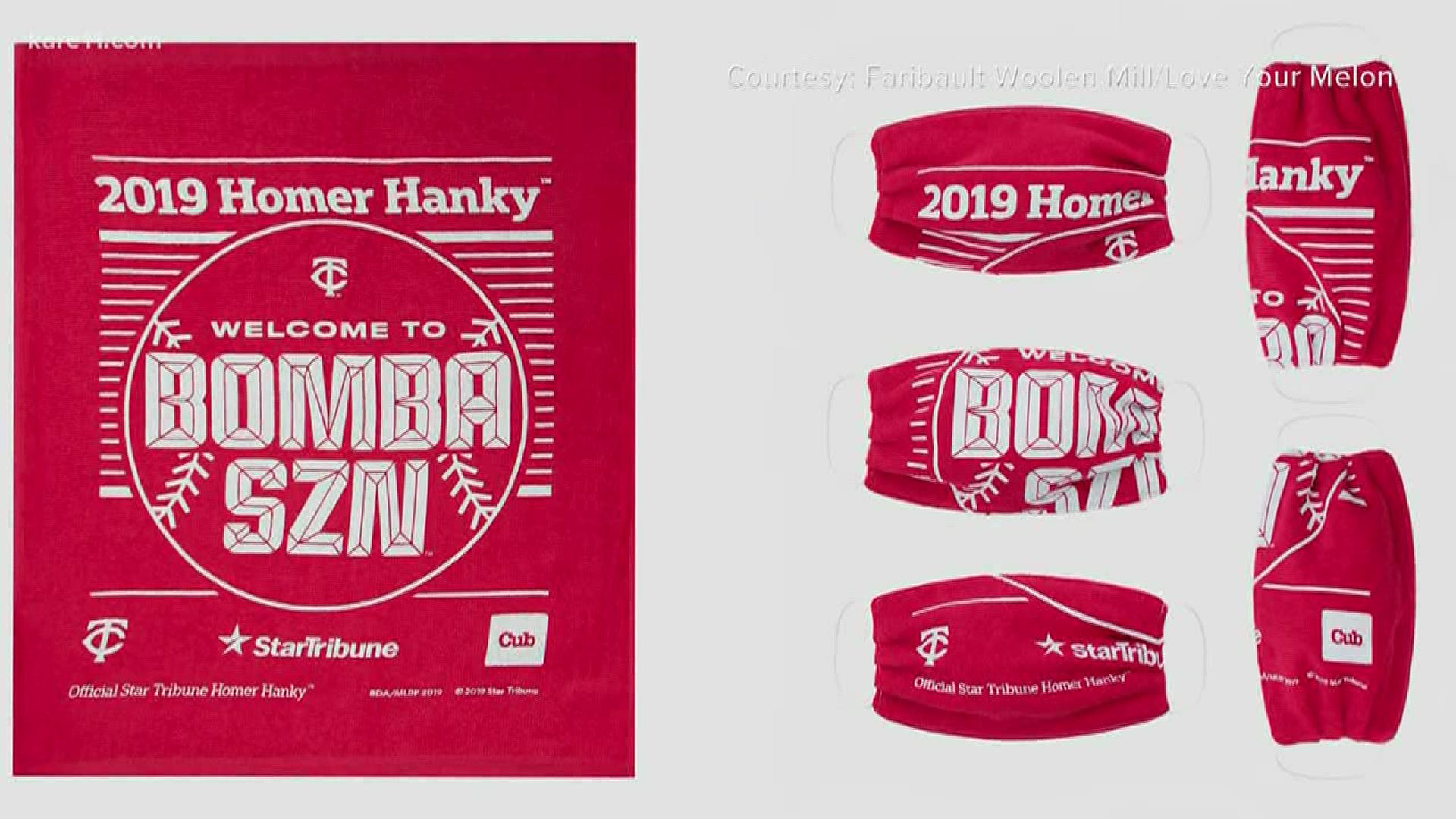 The Twins are teaming up with Star Tribune and Cub Foods to repurpose the 2019 Bomba SZN towels as face coverings.