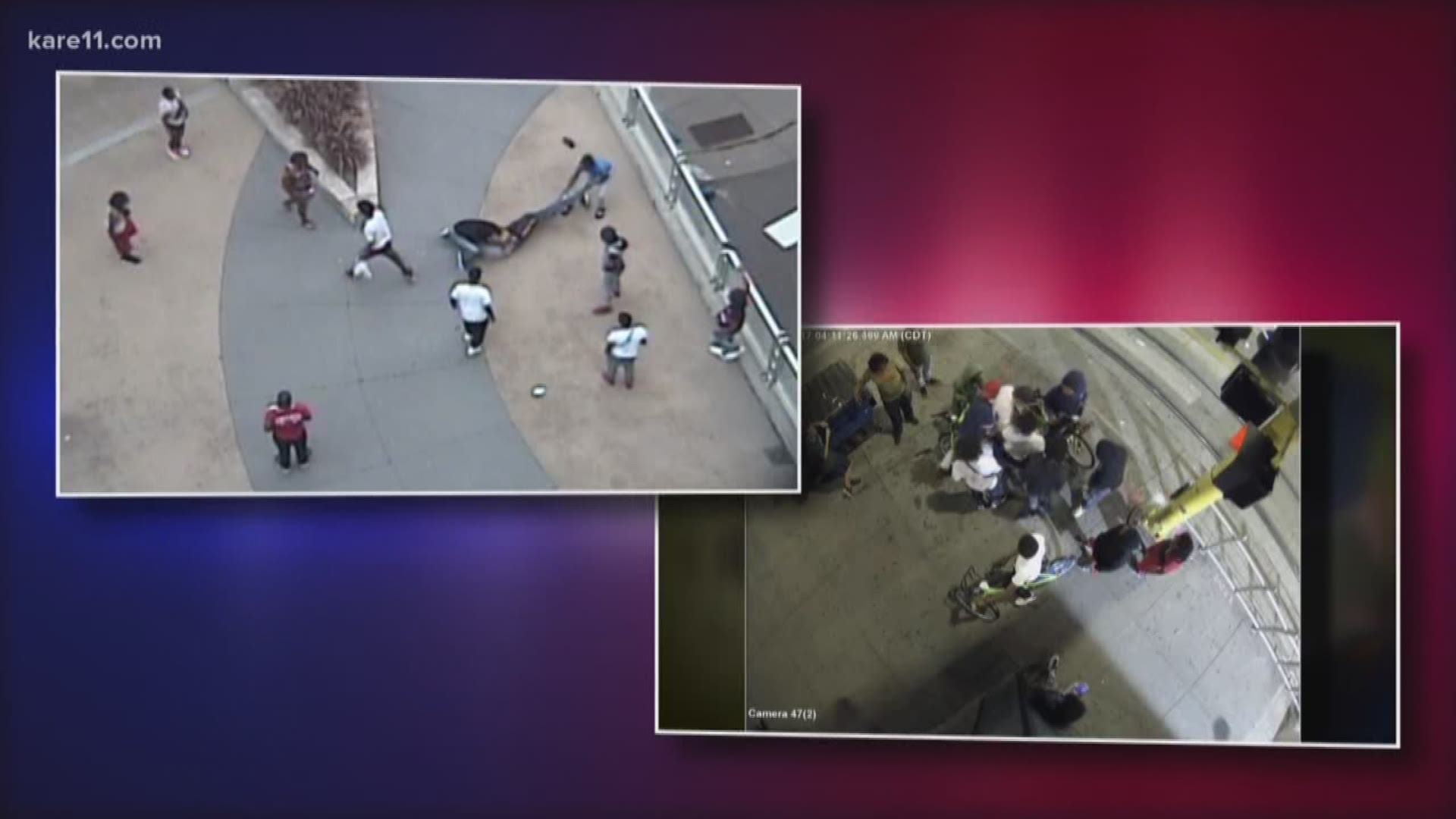 The shocking videos show mobs of people beating victims senseless in downtown Minneapolis.