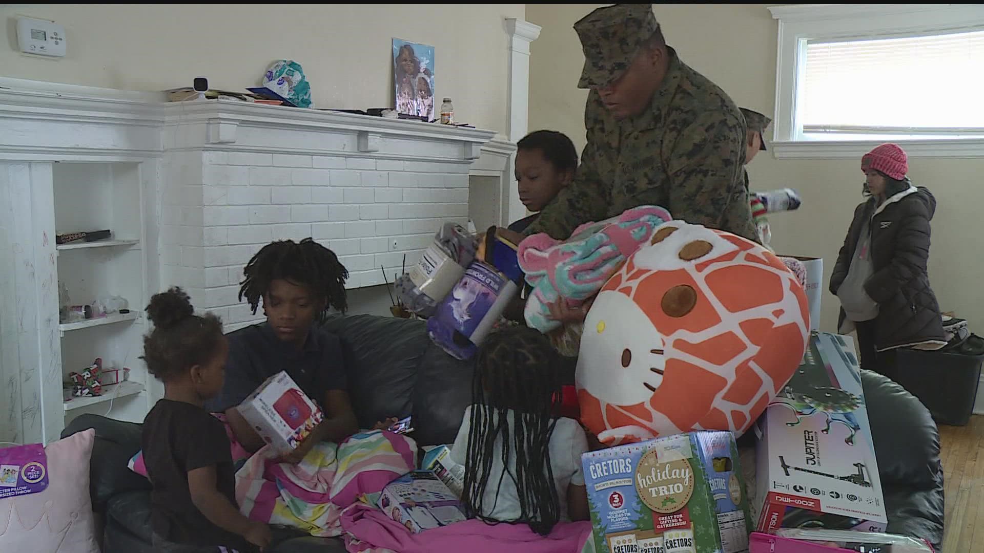 "I think the feeling of receiving a toy is just as good of a feeling as giving a toy," said Staff Sergeant Tyree Stevens. "A smile on a face warms your heart."