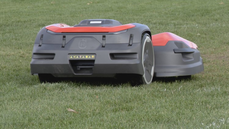 The future of cutting grass? Blaine sports complex gets close look at driverless electric lawn mowers