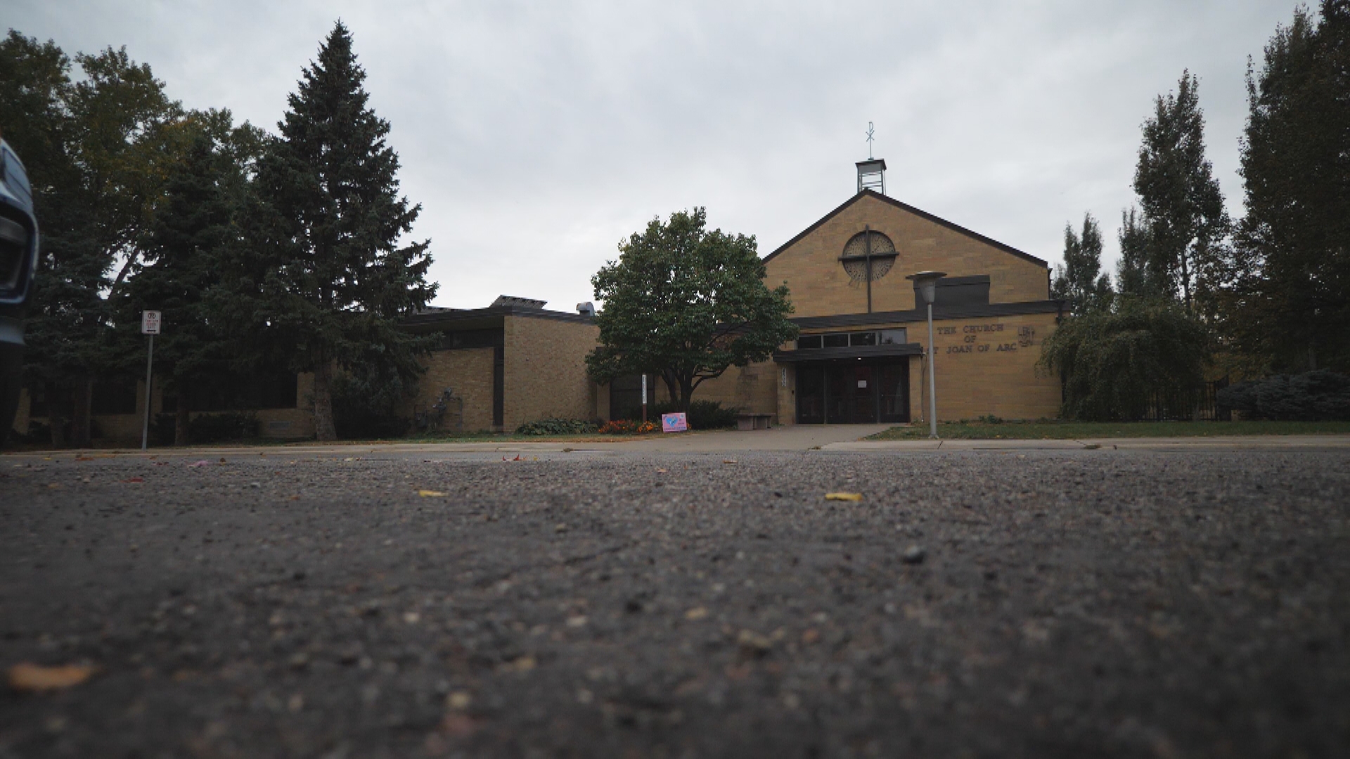 The search is on for a group of suspects police say attacked two people in a church parking lot Sunday morning just as Mass was letting out.
