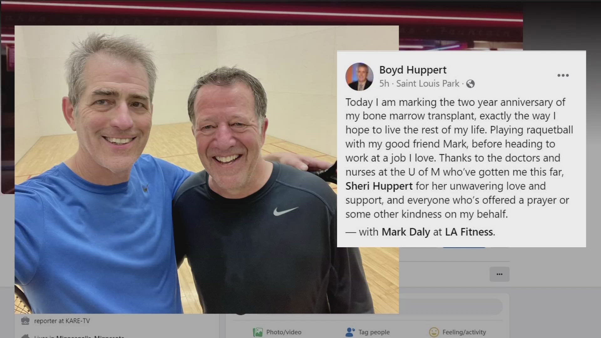 In today's good news, our dear friend and colleague Boyd Huppert marked two years since his bone marrow transplant to treat cancer.