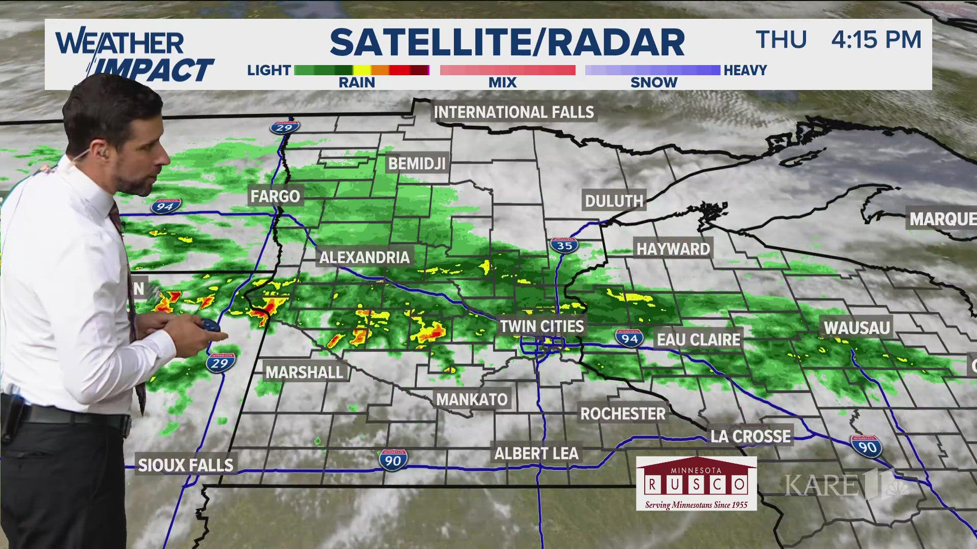 Heavy rain and thunderstorms are likely later Thursday into Friday morning.