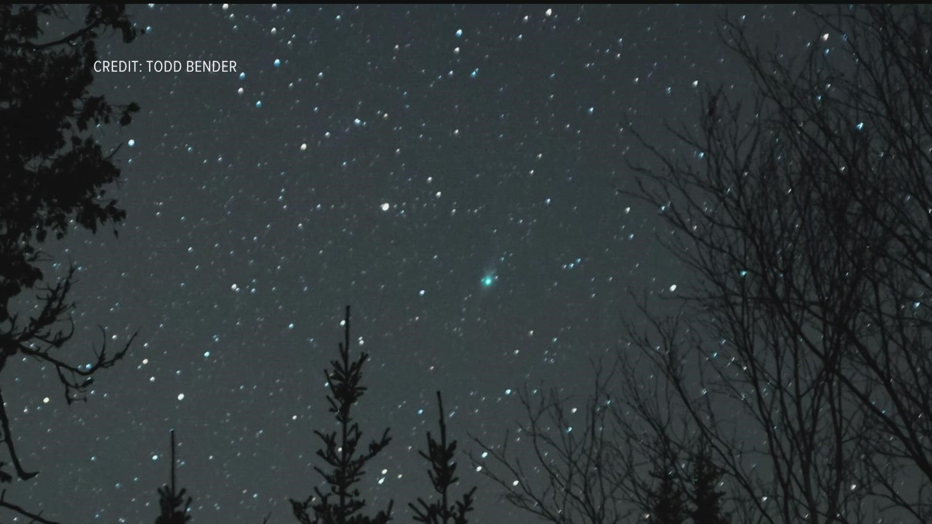 Look between the Big and Little Dippers in the northern sky to spot the comet.