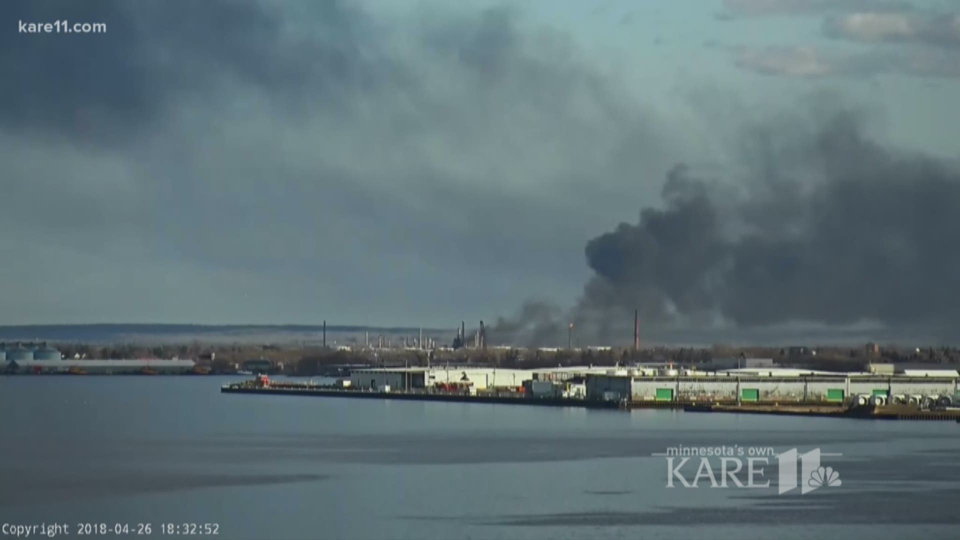 Refinery explosion in Superior, Wisconsin 6:30 p.m. 4-26-18