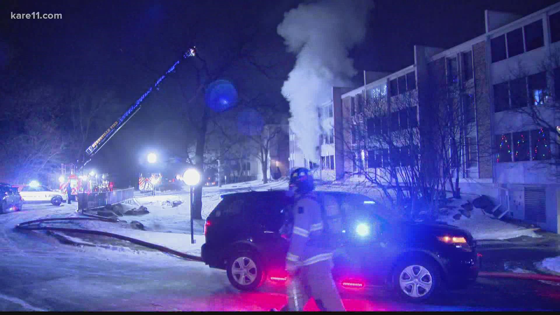 The building fire went to four alarms on Wednesday night.
