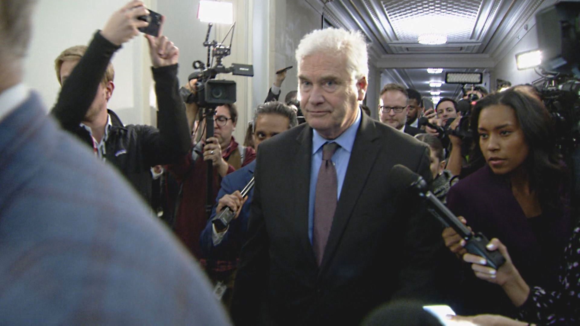 Nine contenders for House speaker, including Majority Whip Tom Emmer of Minnesota, made their pitches from behind closed doors at the nation's capital Monday.