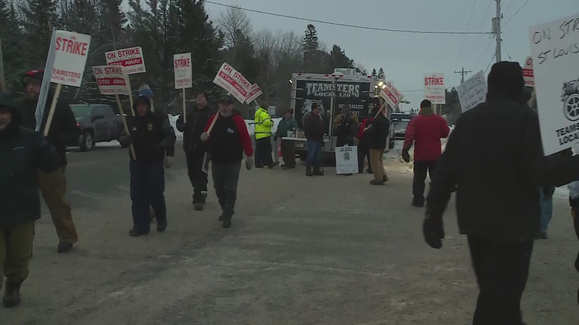 Plow drivers in St. Louis County are walking the picket line Wednesday, after negotiations between their union and the county came to an impasse.