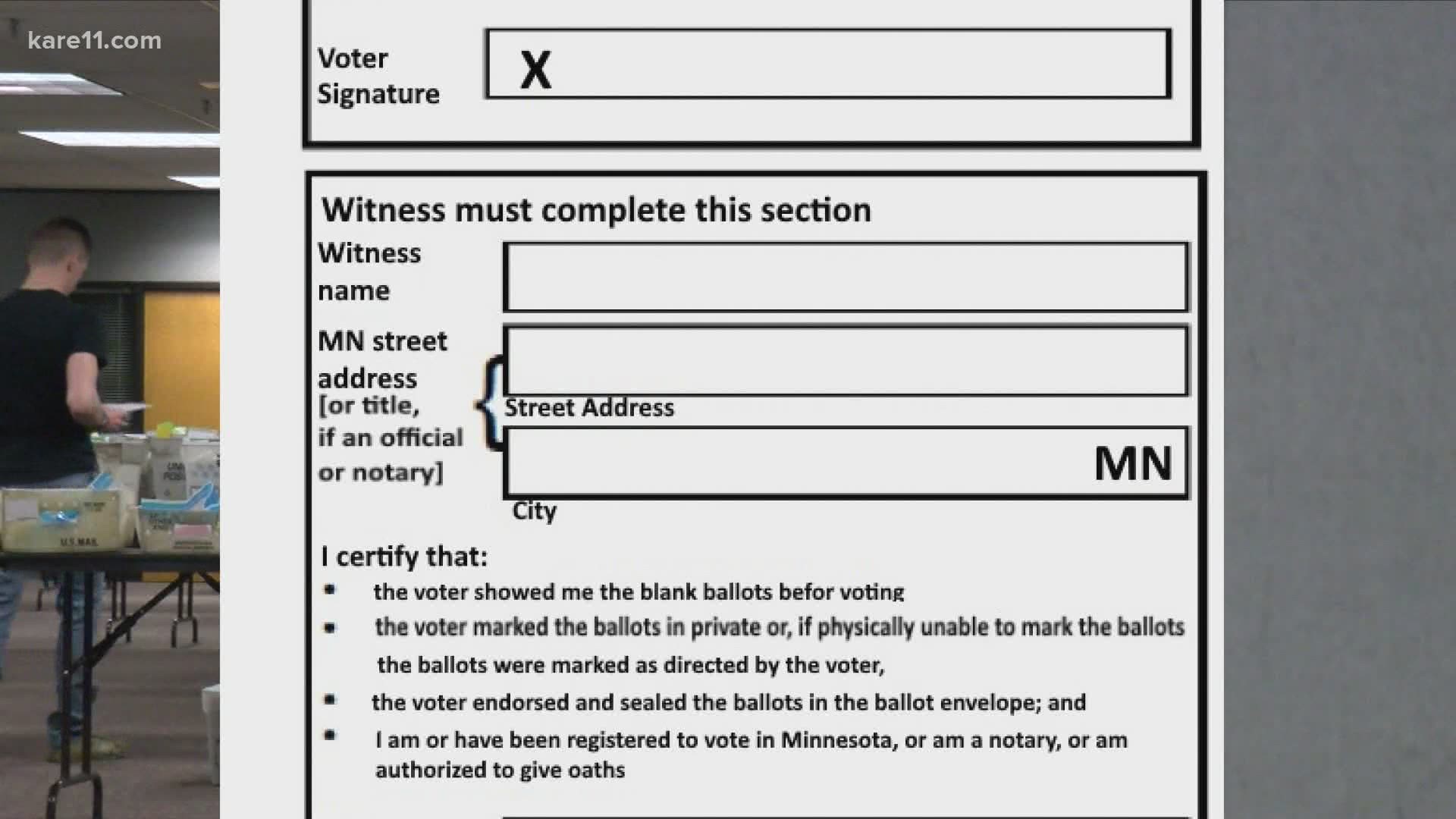 There's a big change when it comes to mail-in ballots and witness signatures in Minnesota and it could impact the state's August primary
