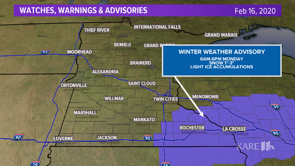 Current weather forecast in the Twin Cities