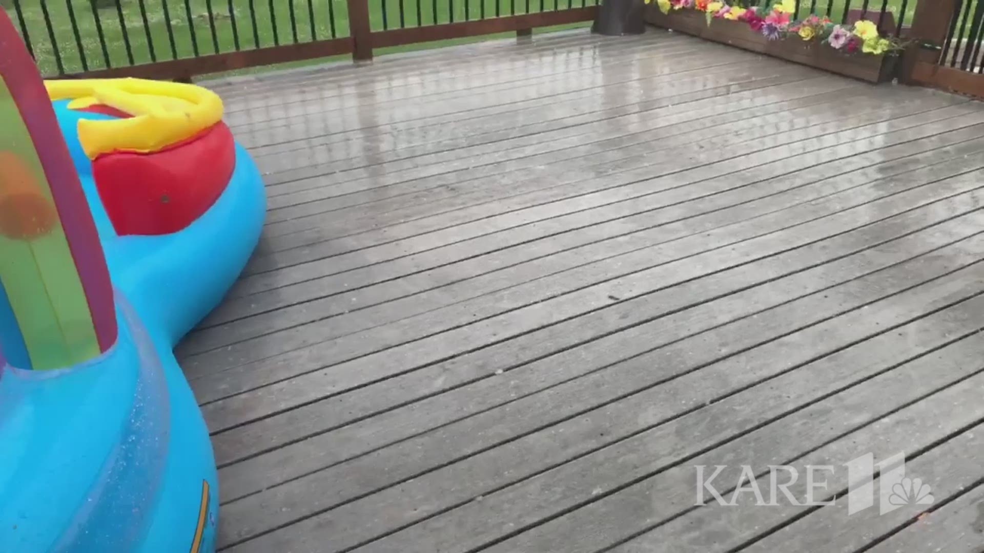 Viewer Megan Fitzpatrick captured this footage of hail in Montrose, MN on July 15, 2019.