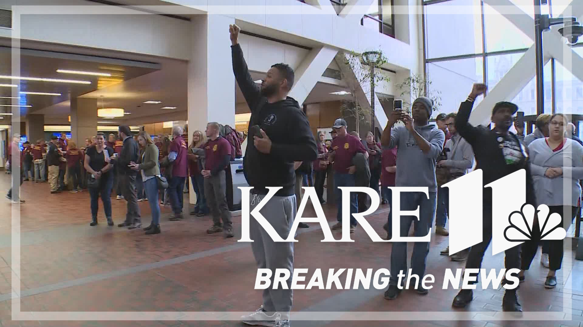 Voices were raised as family members and supporters of Ricky Cobb II encountered a group dressed in maroon supporting Londregan, state troopers and law enforcement.