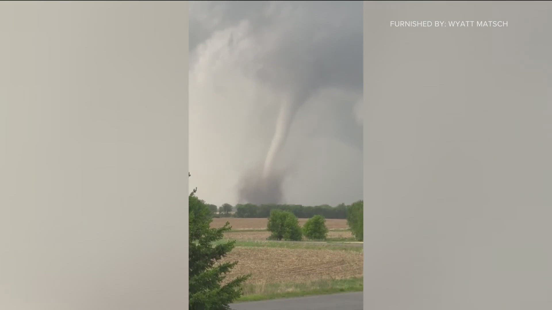 Video shows a tornado touching down in St. Croix County, May 15, 2025. 