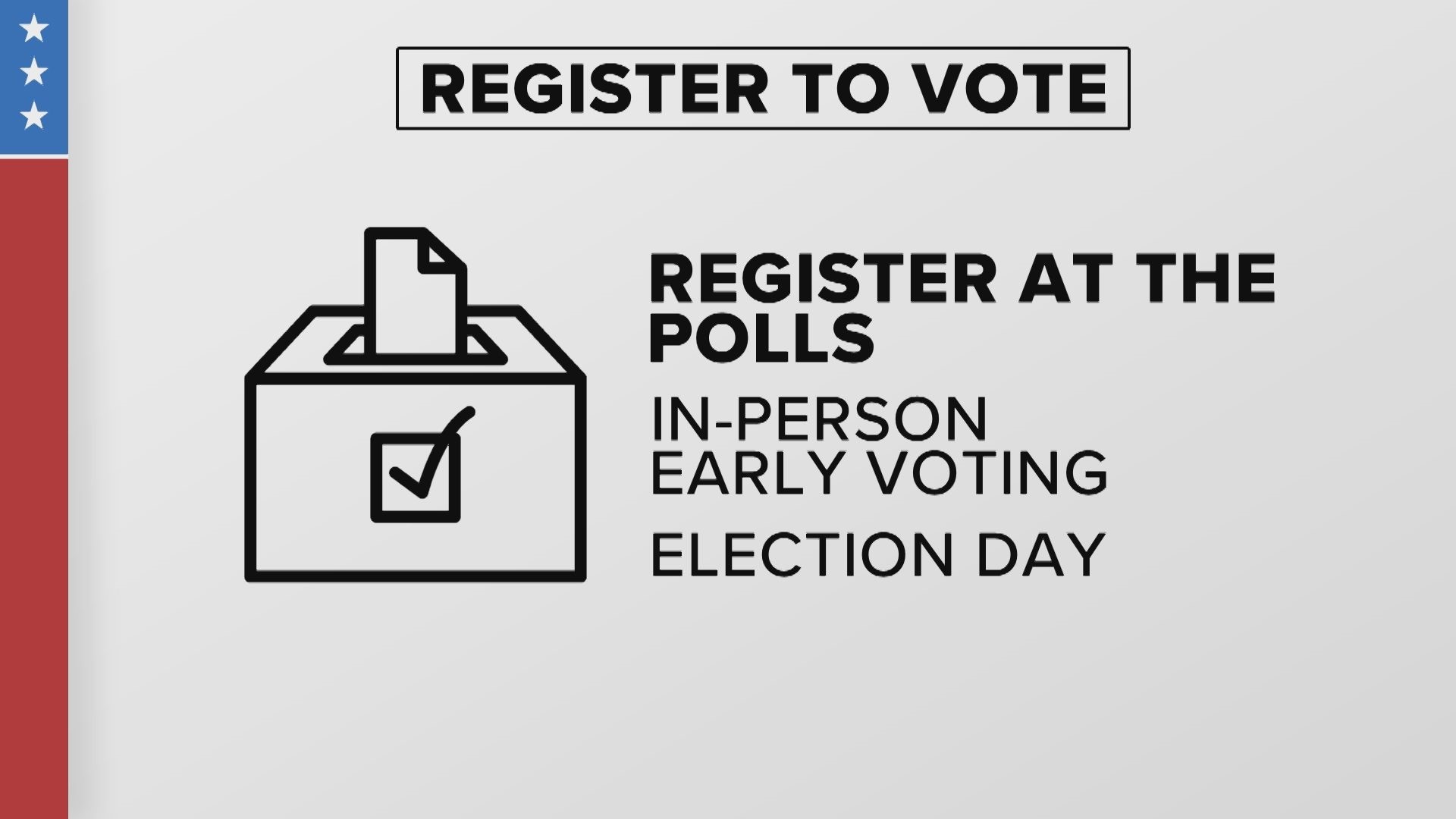 Minnesotans can register at the polls with proof of address.