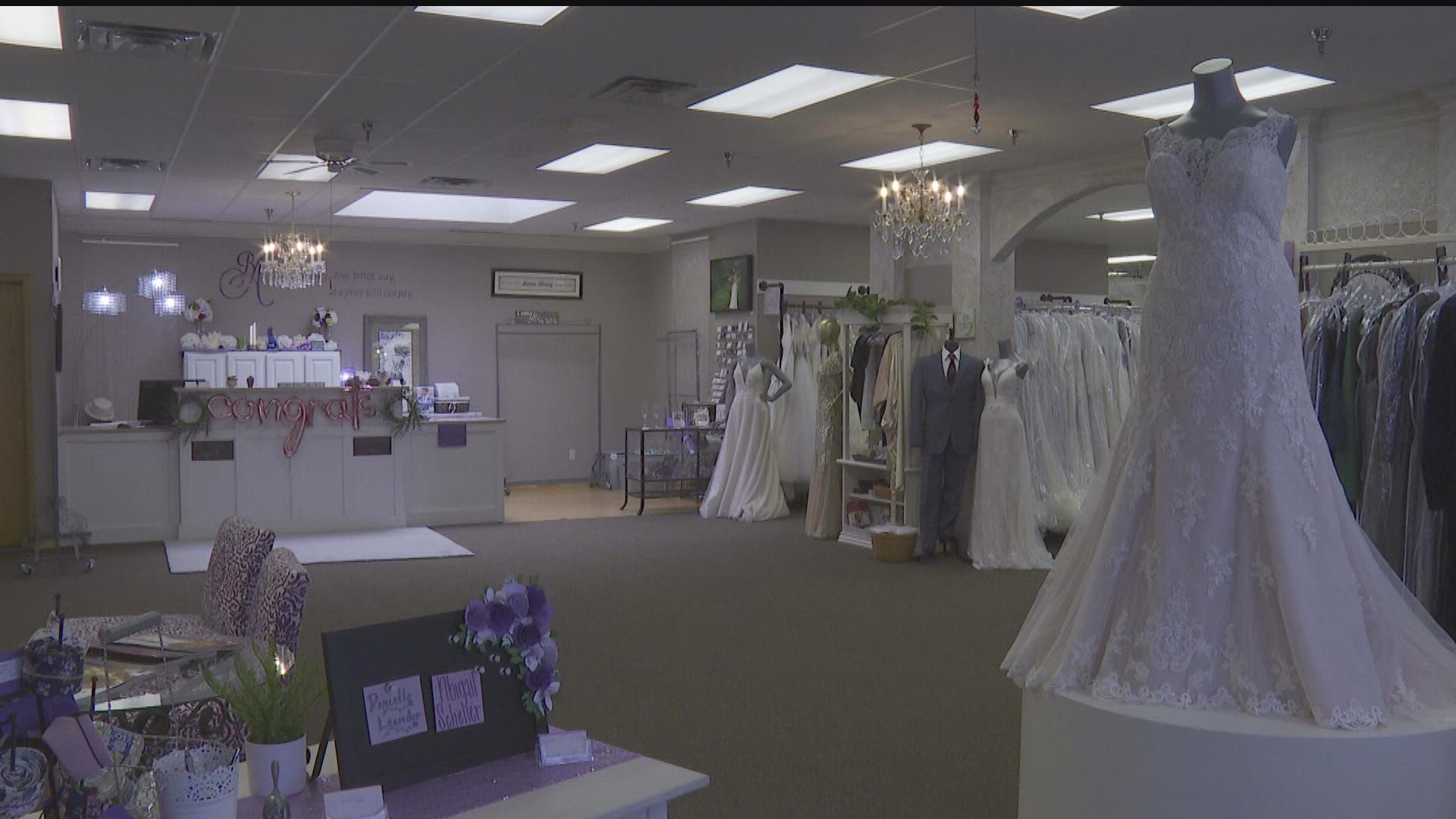Several Minnesota boutique owners say more and more brides are looking to cut costs on their gowns.