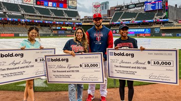 Twins catcher gifts scholarships to three MN students