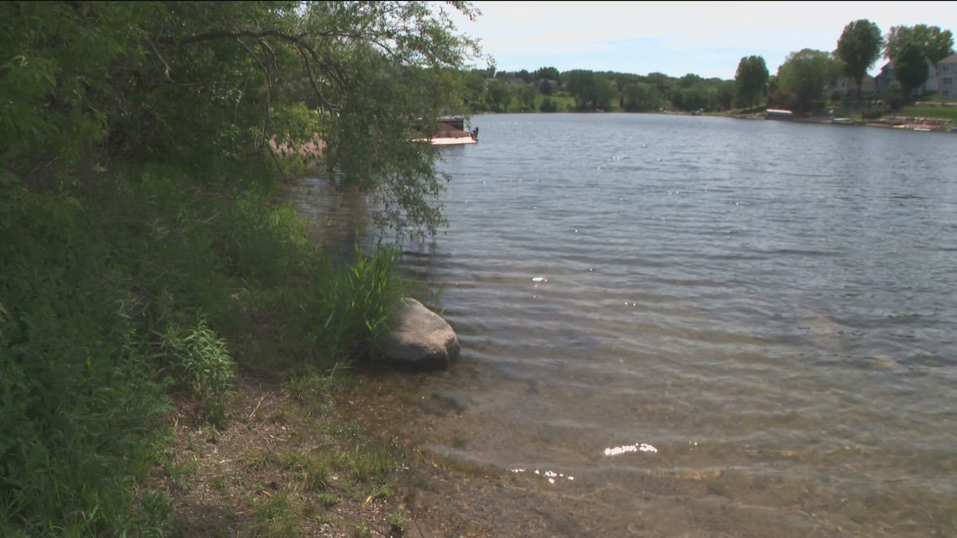 An investigation is underway after a man died while clearing weeds at Lac Lavon Lake in Apple Valley.