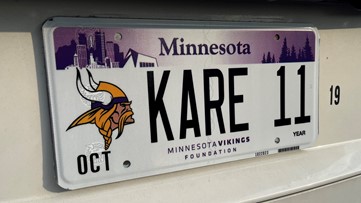 Minnesota Vikings Football Team Retro Logo Minnesota License Plate