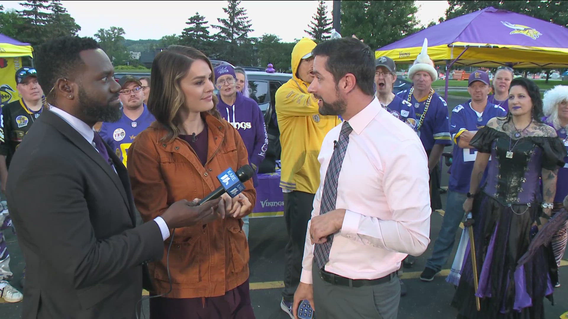 Members of the Viking World Order gathered at KARE 11 to prep for the game on Sunday against the 49ers.