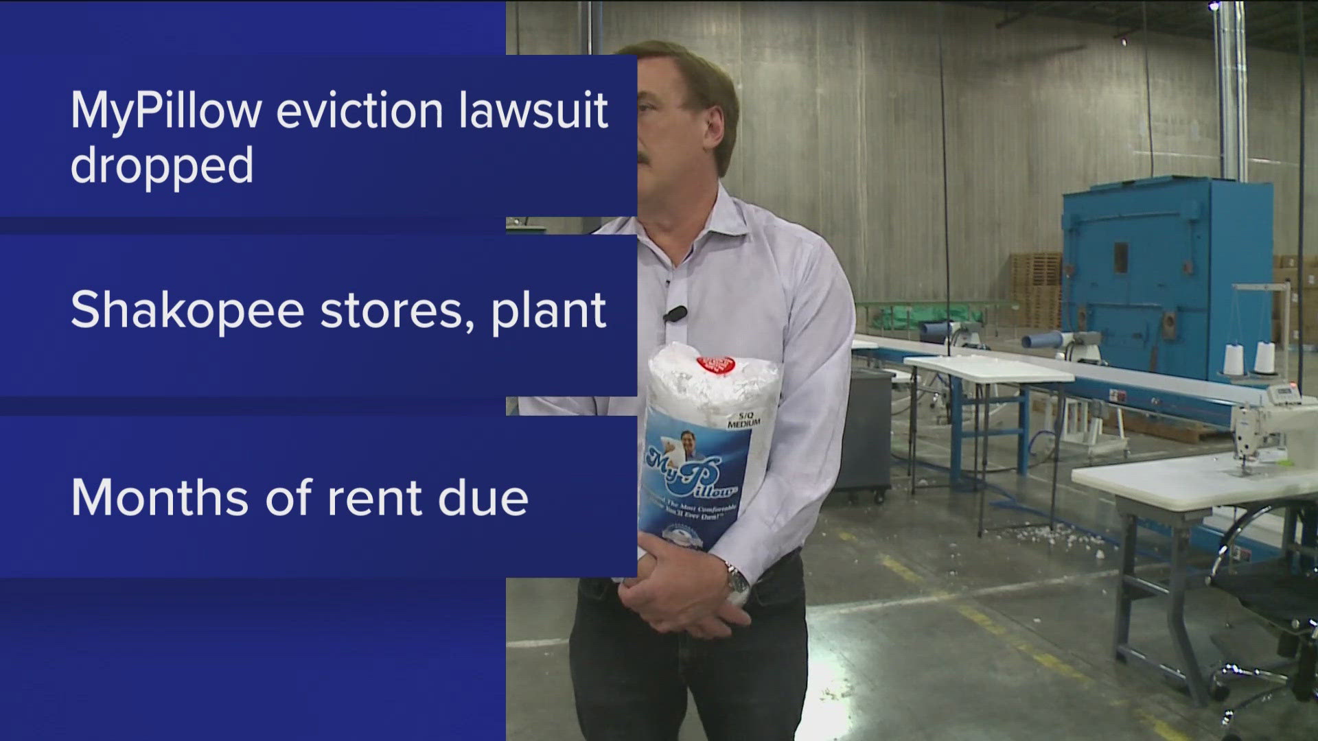 In a series of legal filings, the landlord alleged MyPillow hadn't paid its rent — $272,505 per month — for June and July.