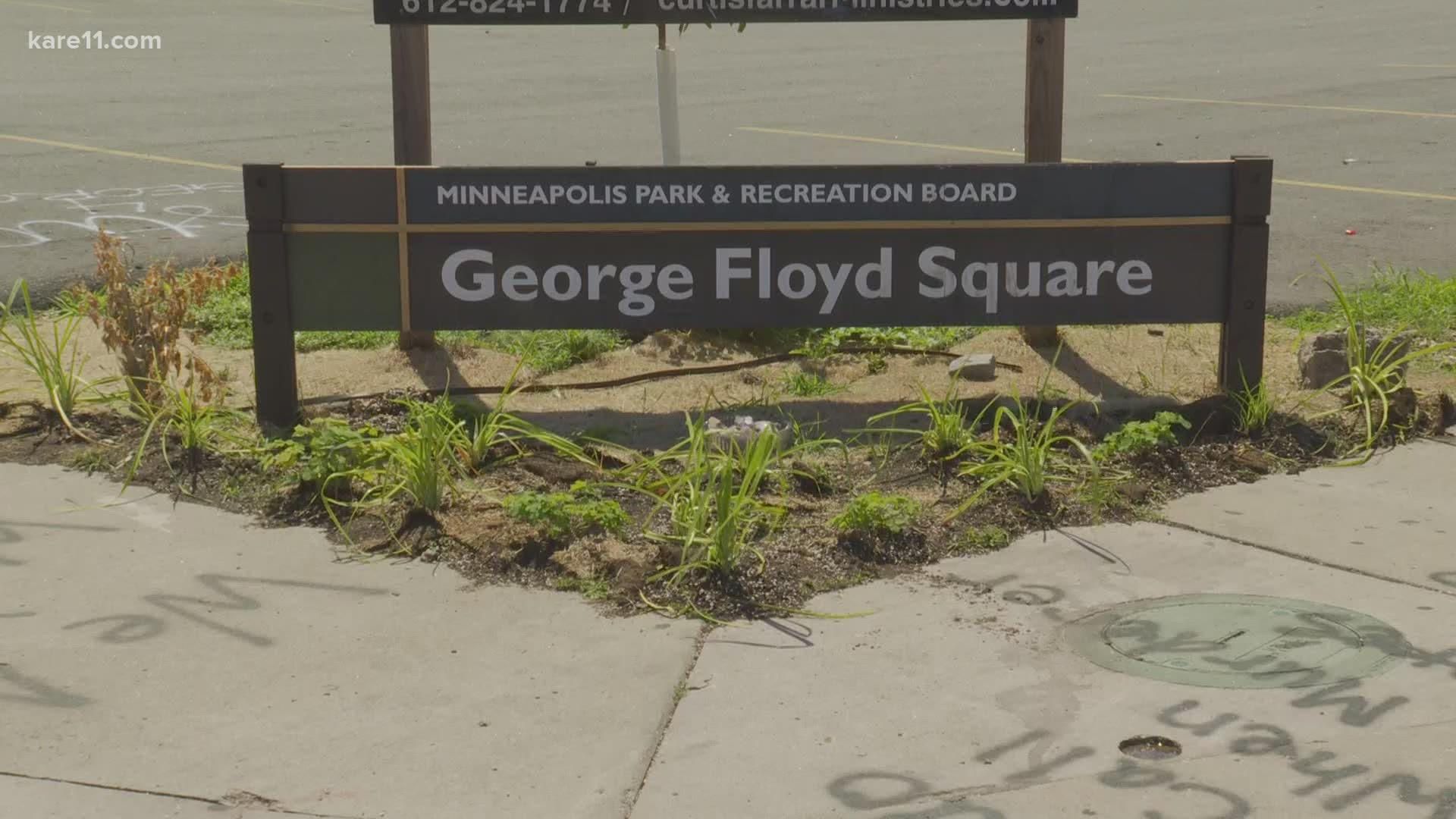 Months after George Floyd's death, the intersection where he died is still blocked off as a dedicated memorial.