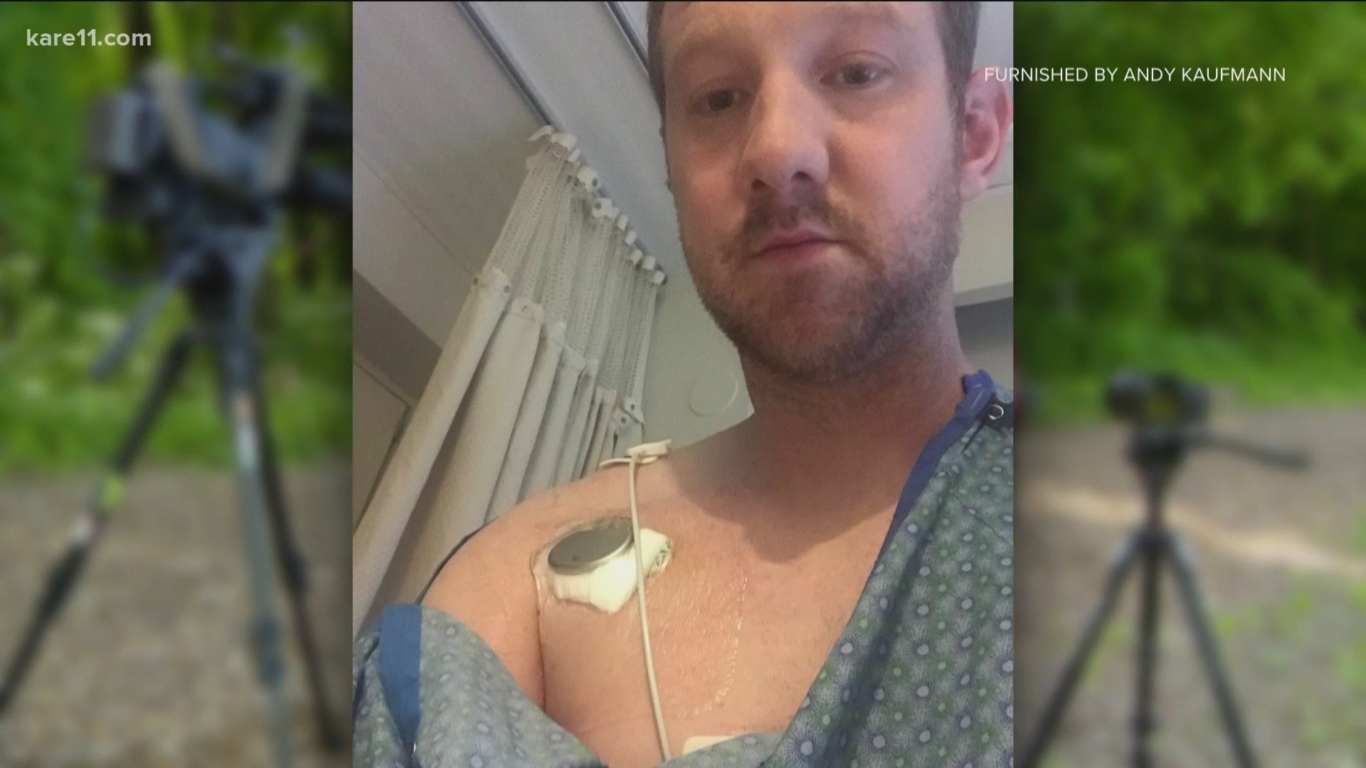 A Minneapolis fire fighter says he's lucky to be alive after Lyme disease nearly stopped his heart last year.