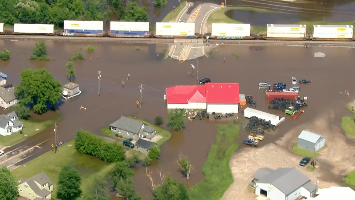 Heavy rain causes mass flooding in Randall, MN