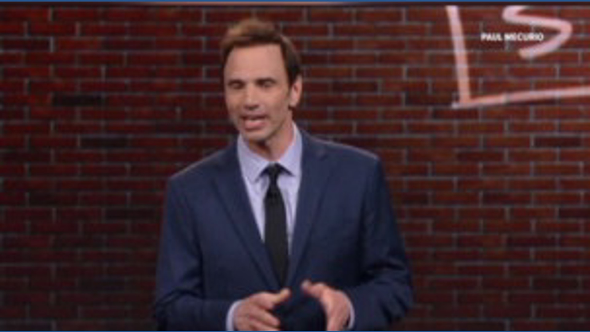 Comic Paul Mecurio visits the studio before his shows at House of ...
