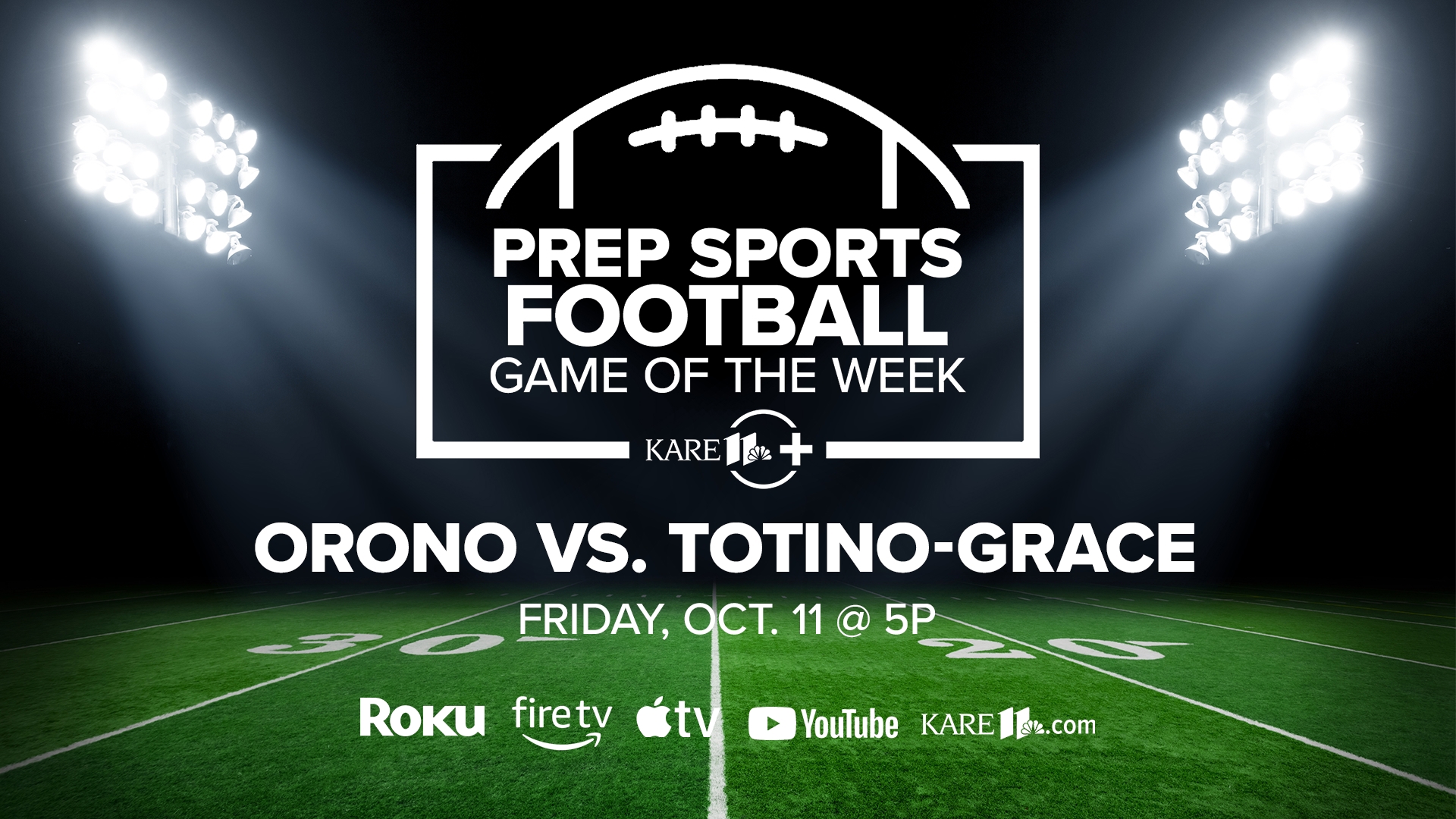 Orono will face off against Totino-Grace in the KARE 11+ Prep Football Game of the Week.