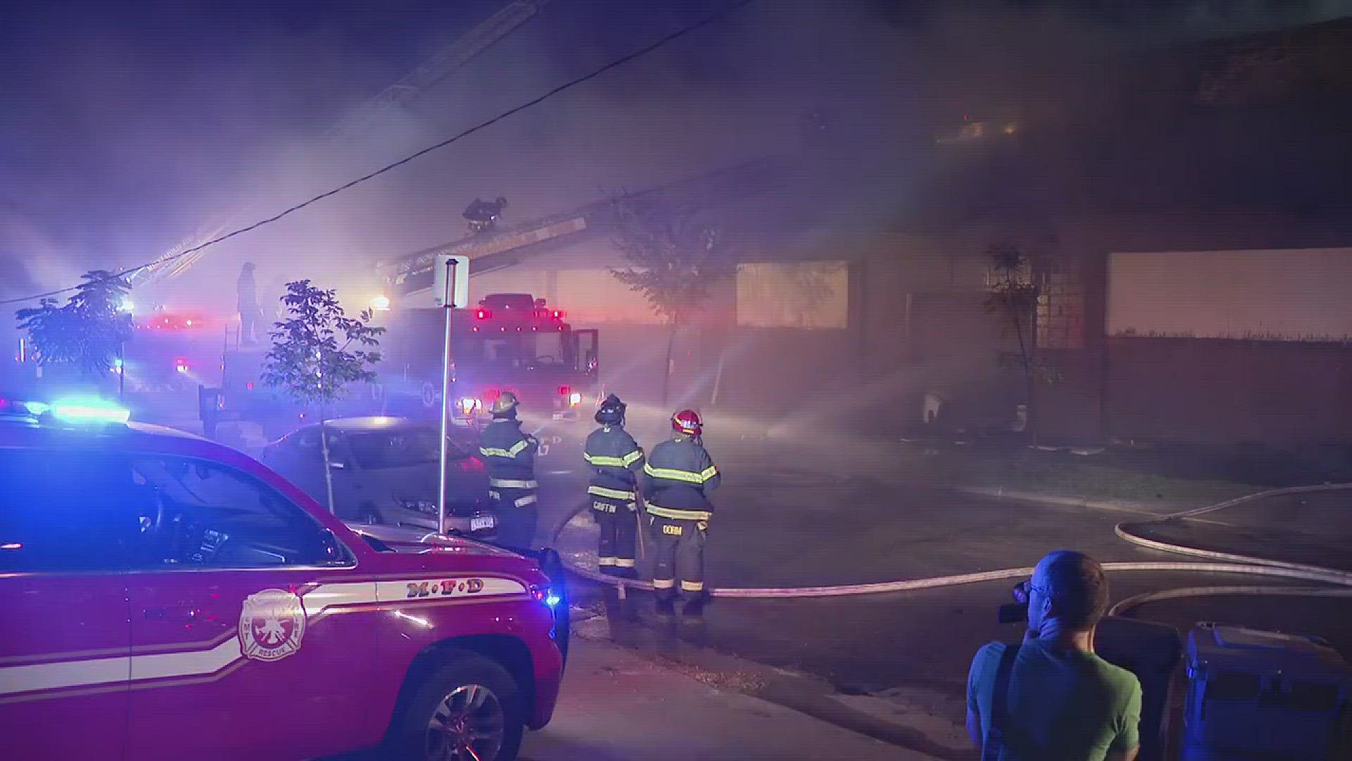 Crews worked hard overnight Friday into Saturday to contain a fire that tore through a commercial building in northeast Minneapolis.