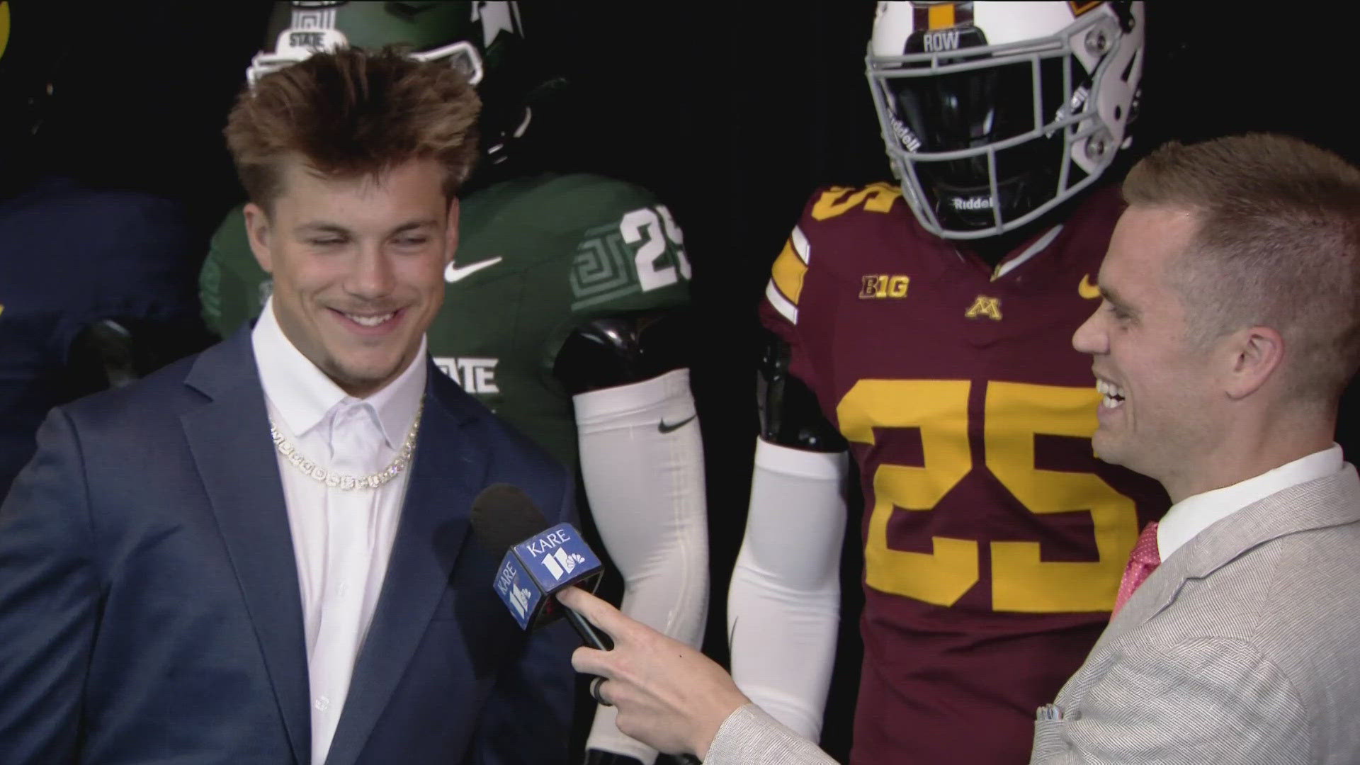 “I would just skip through college if I could and just go straight to the Vikings. But you’ve got to do your three years, and I’m willing to do it.”