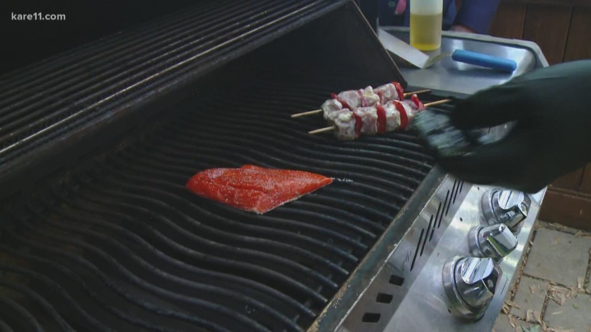 Ross Heier, Redstone American Grill Executive Chef stopped by the KARE 11 backyard to share some salmon grilling tips.