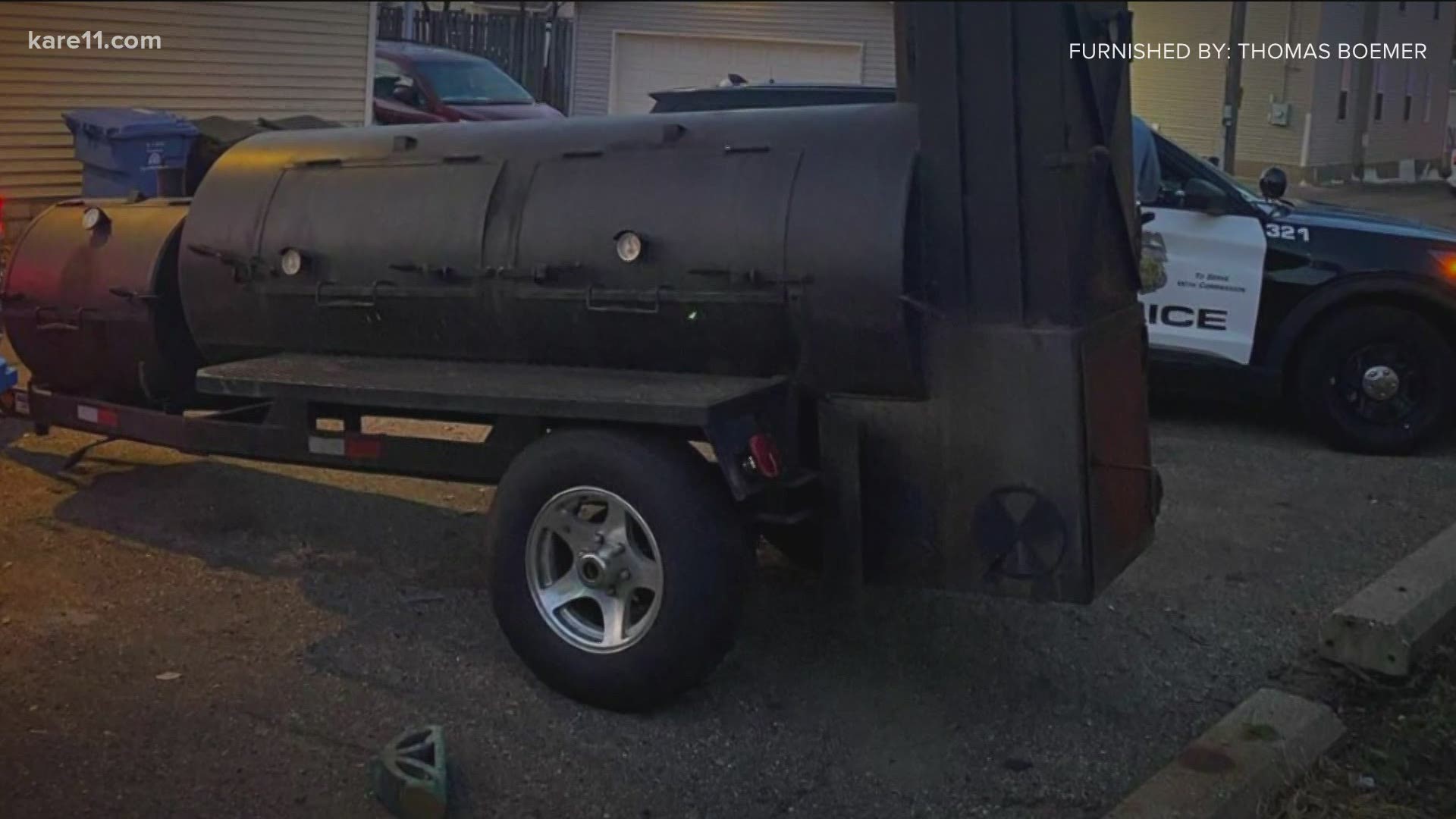 Chef Thomas Boemer had his custom two ton meat smoker stolen Sunday afternoon. After a whirlwind 24 hours, the smoker was found.