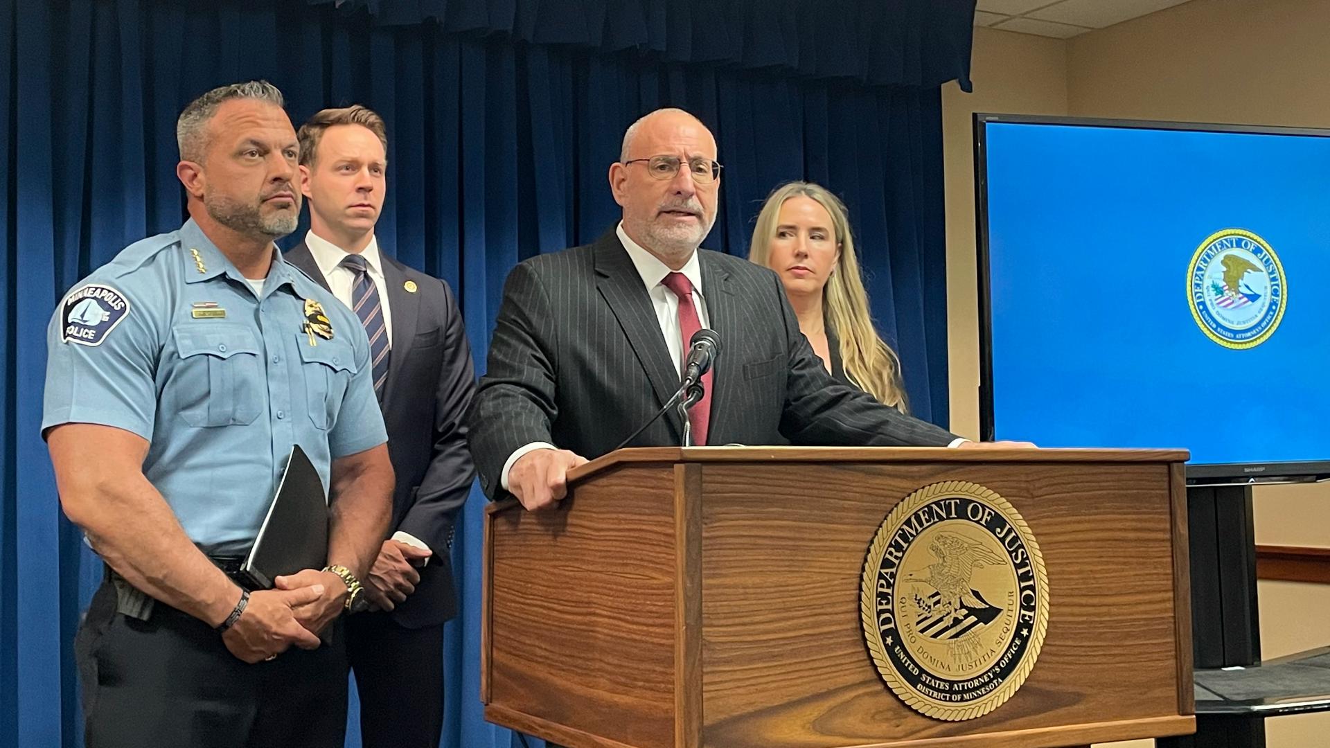 U.S. Attorney Andy Luger said the ongoing partnership between the feds and MPD led to new gun or drug charges against 10 members of a re-emerging street gang.