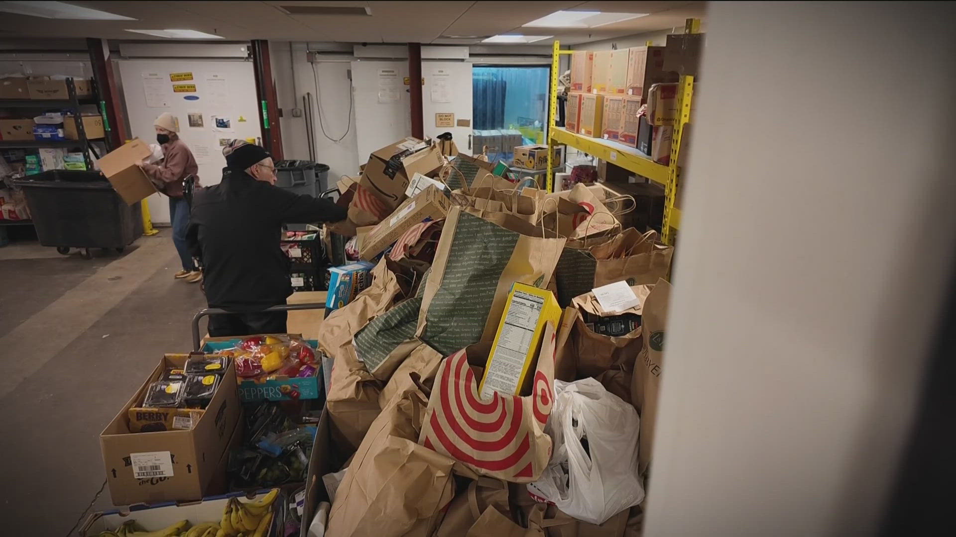 At PRISM, a food shelf in Golden Valley, directors say they've gone from around 90 visits per day to as many as 180 per day during the government shutdown.