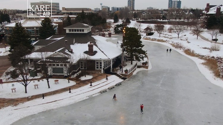 KARE in the Air: Centennial Lakes skating ponds