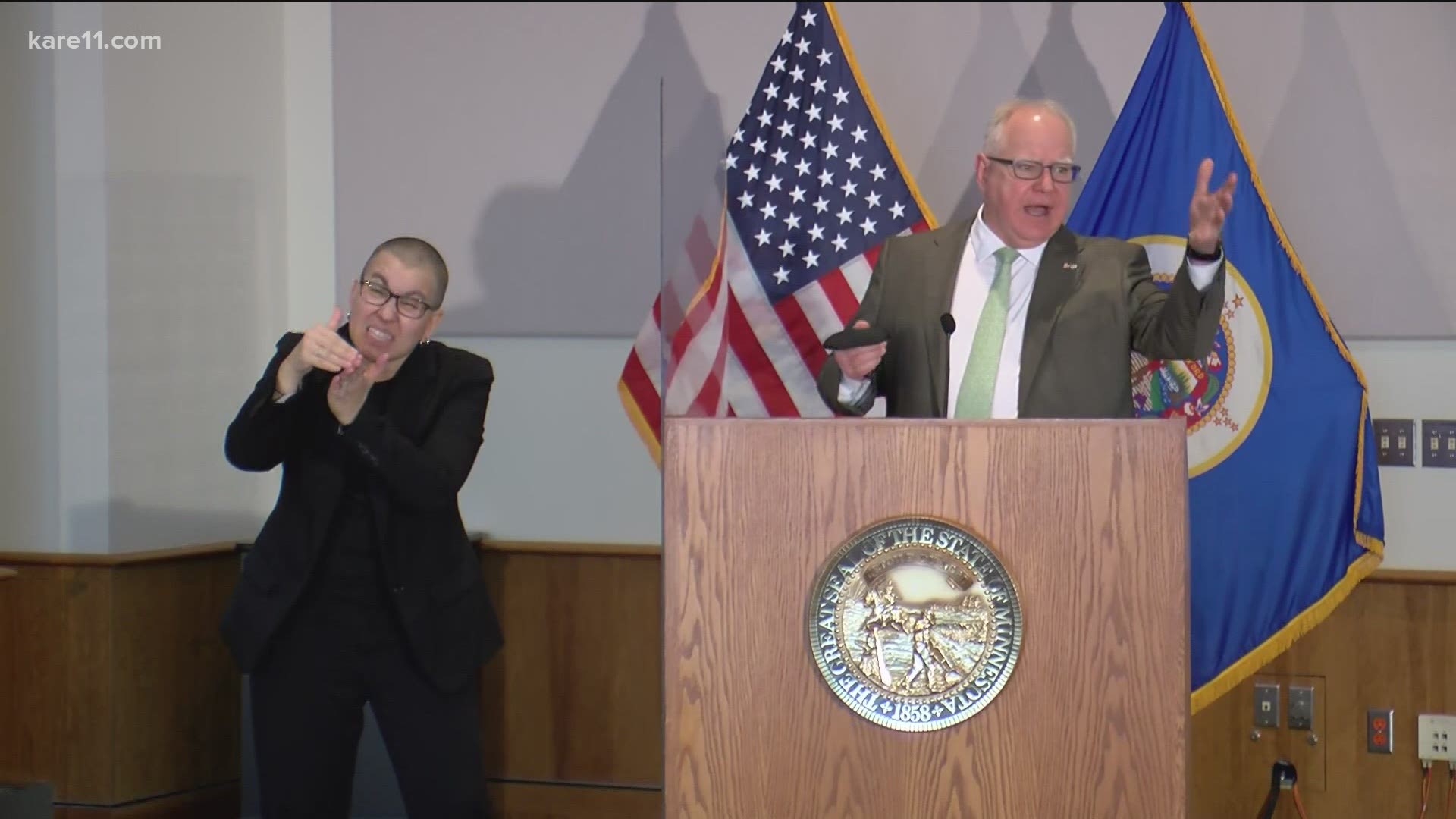 "This does not mean you're necessarily going to get this next week," Gov. Tim Walz said. "It means you're in line."